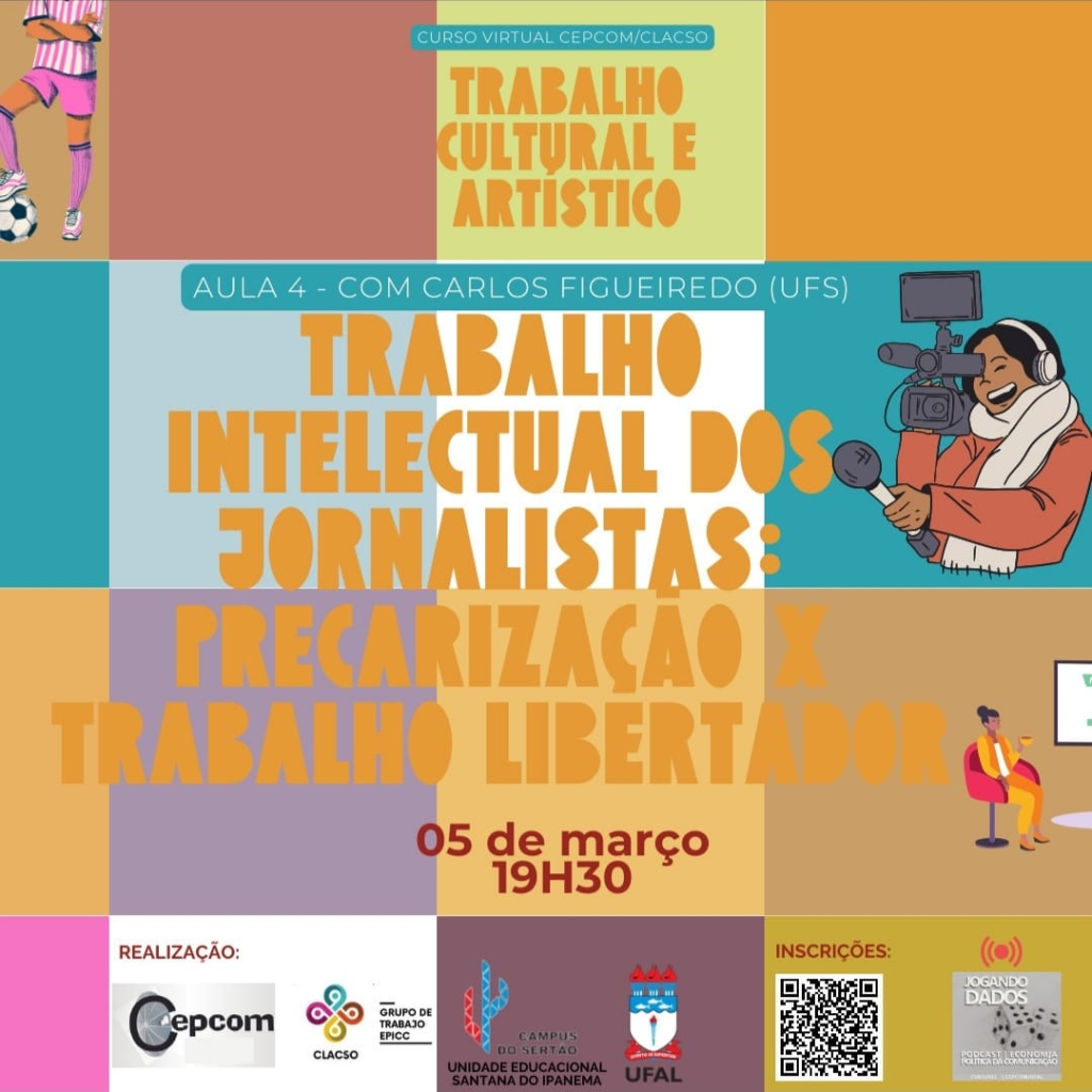 Curso virtual CEPCOM/GT EPICC Clacso discutirá o trabalho de jornalistas